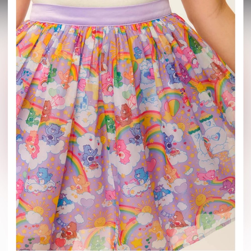 New with tags Care Bears x Unique Vintage Kingdom Of Caring Tulle Flare Skirt
